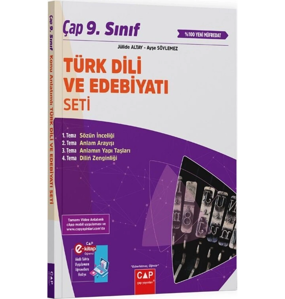 Çap 9. Sınıf Türk Dili Edebiyatı Seti 2 Kitap