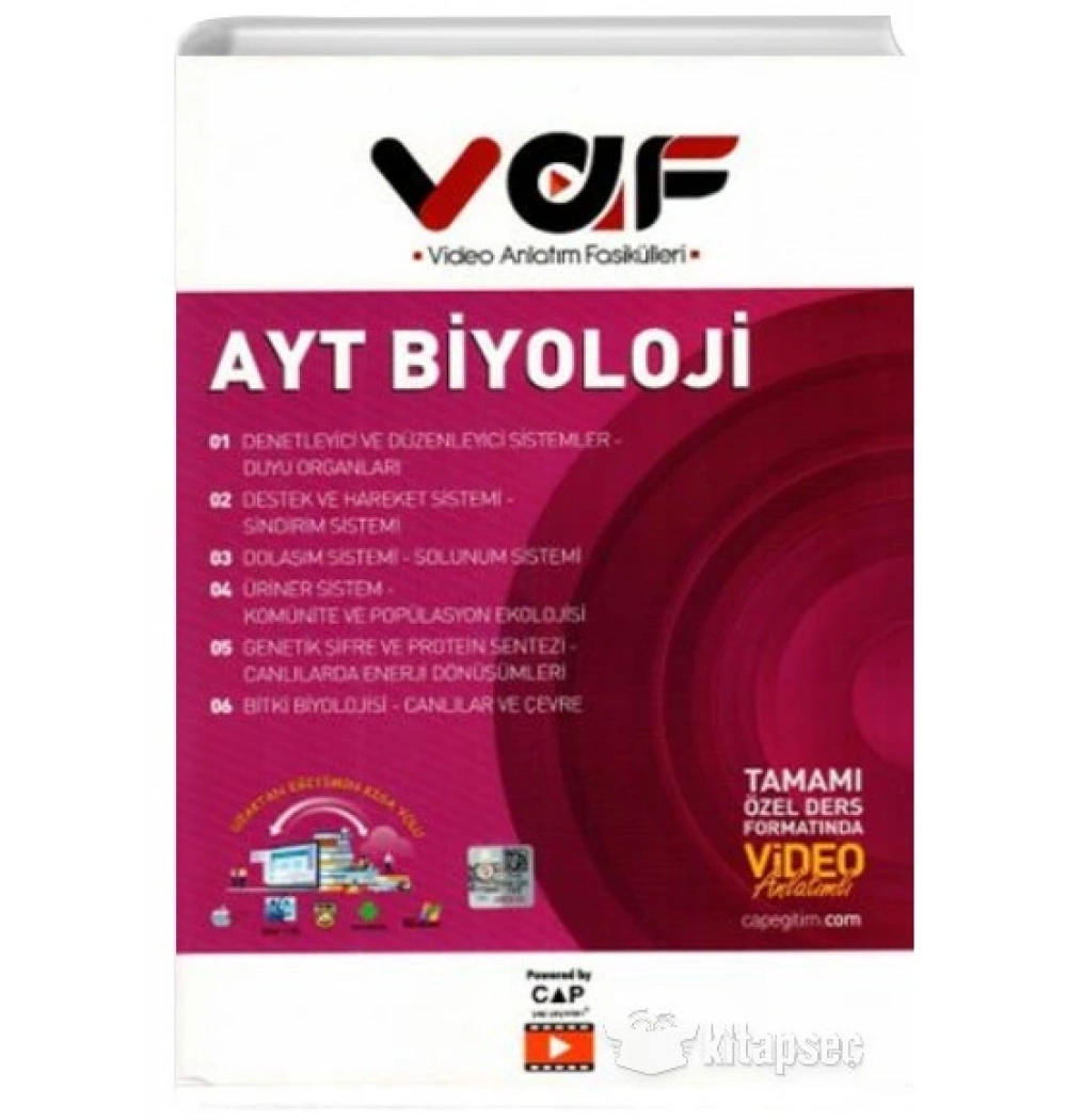 Çap Ayt Biyoloji Video Anlatım Fasikülleri