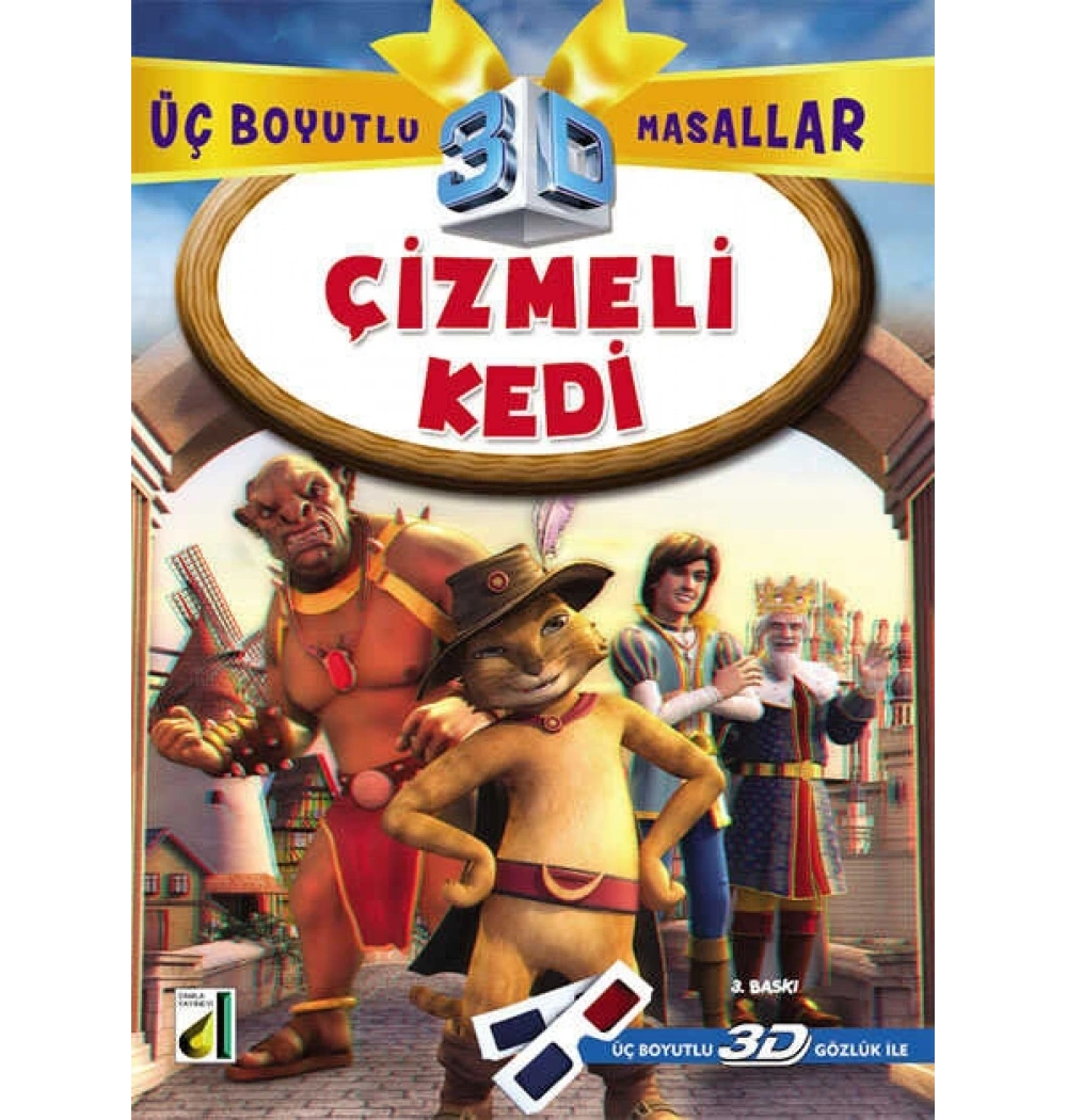 Çizmeli Kedi Üç Boyutlu 3 D Gözlük Hediyeli Damla