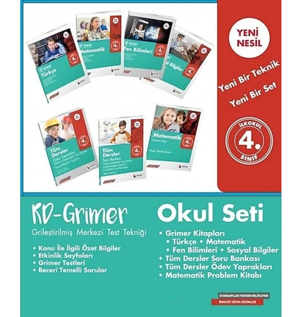 DÖRTRENK 4.SINIF RD- GRİMER OKUL SETİ 7 KİTAP
