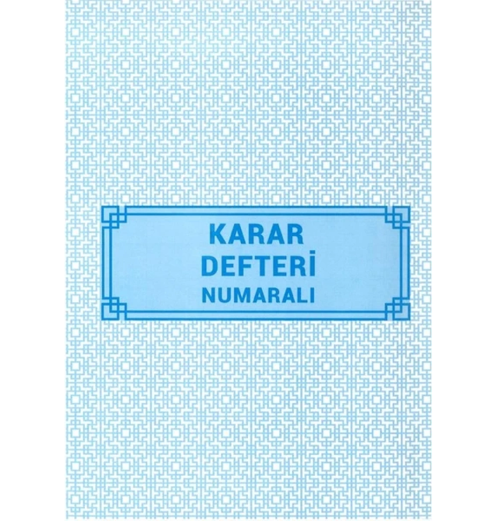 Doru Demirbaş Karar Defteri 22X32 40 Yp