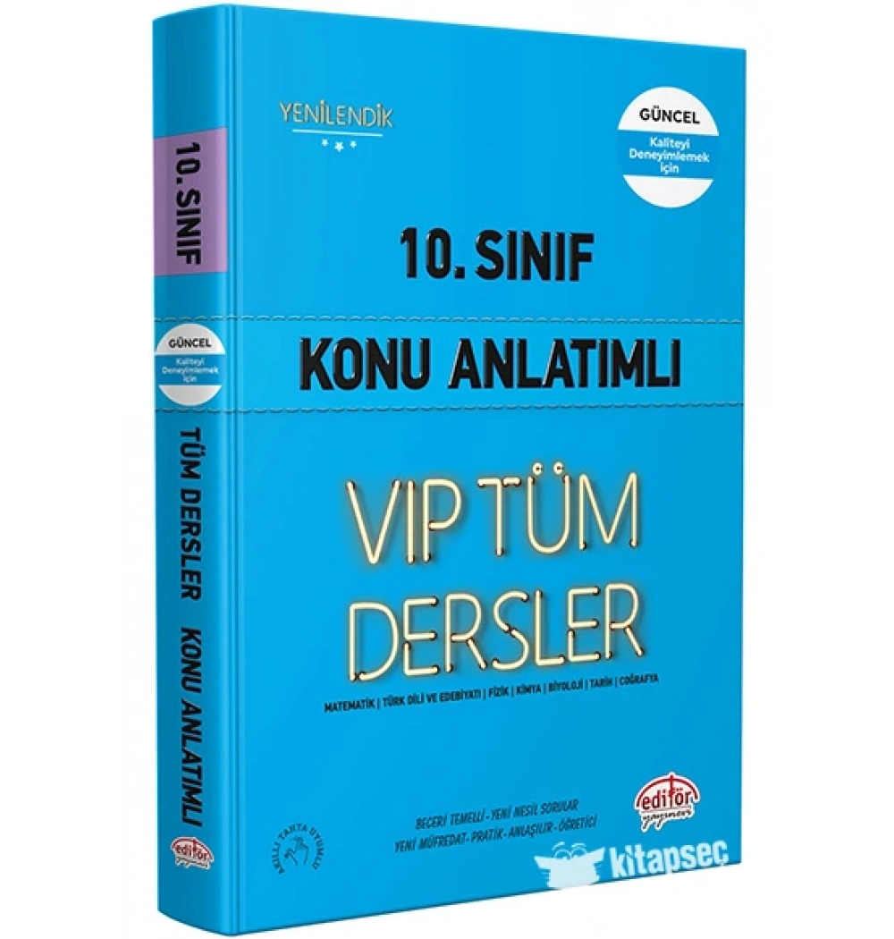 Editör 10.Sınıf Vip Tüm Dersler Konu Anlatım