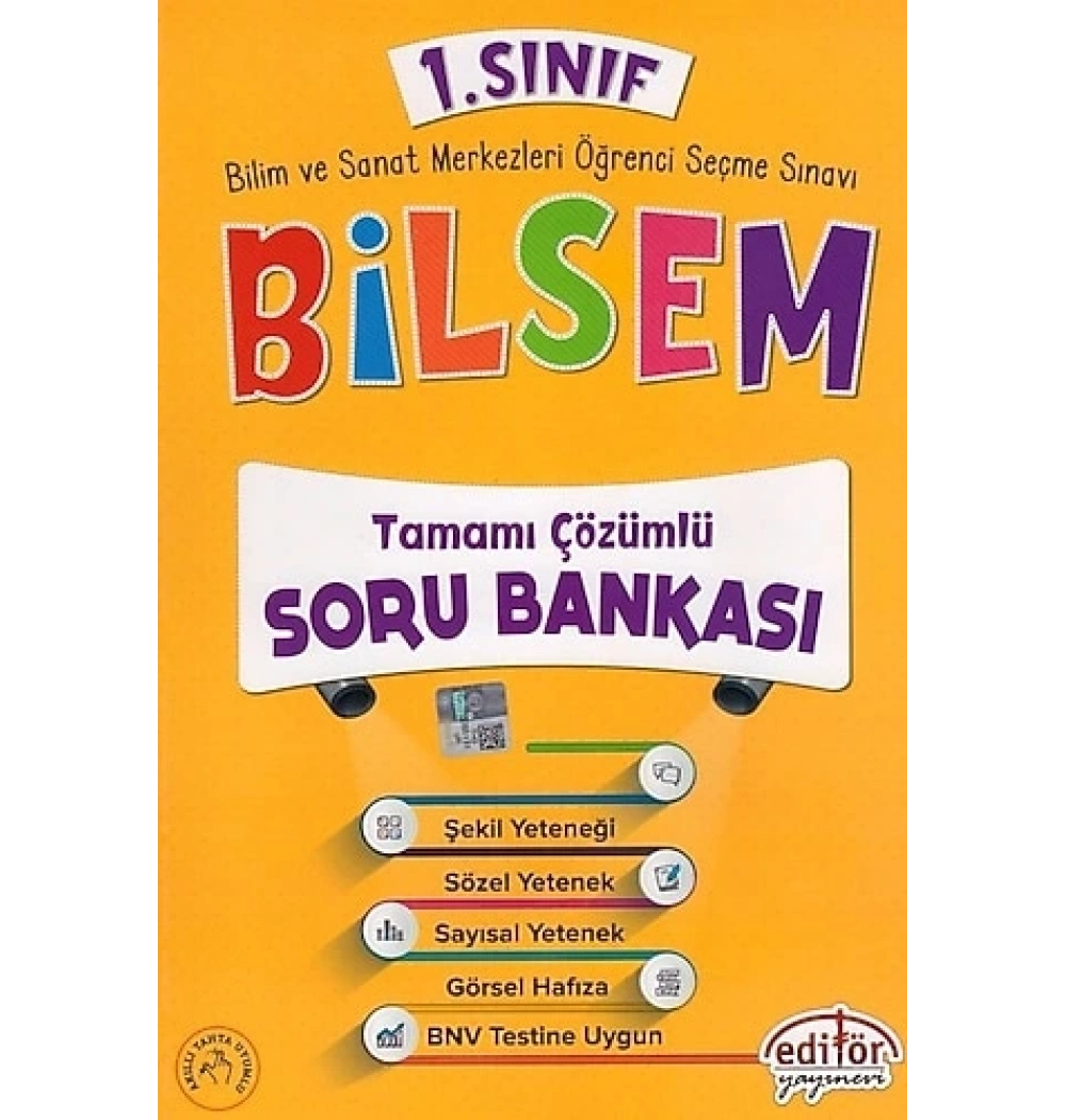 Editör 1.Sınıf Bilsem Çözümlü Soru Bankası