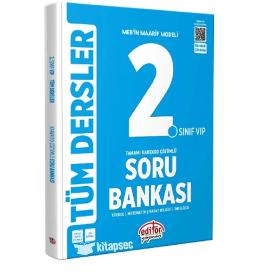 EDİTÖR 2.SINIF VIP TÜM DERSLER SORU BANKASI KAREKOD ÇÖZÜMLÜ