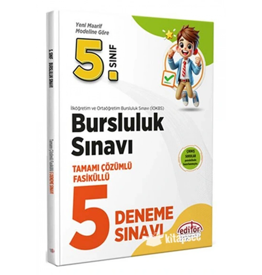Editör 5.Sınıf Bursluluk Sınavı 5 Çözümlü Deneme