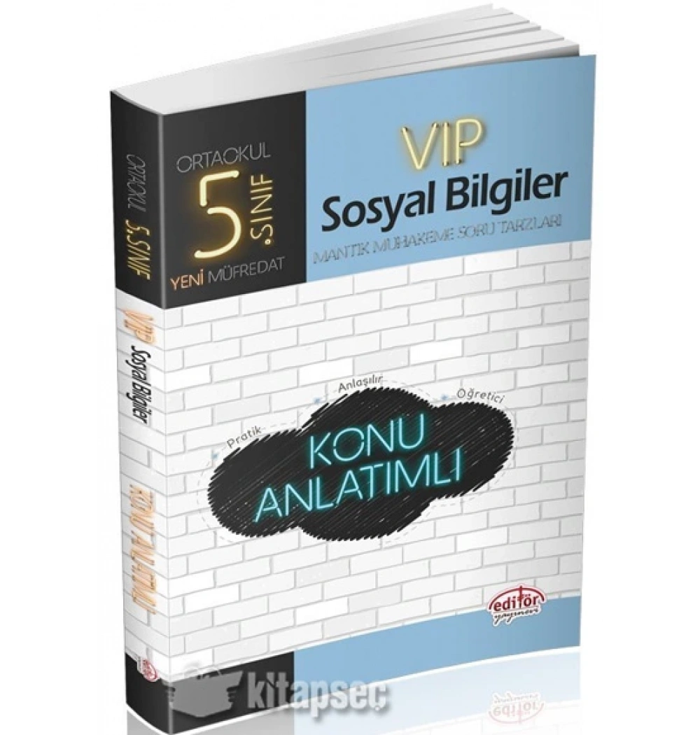 EDİTÖR 5.SINIF VİP SOSYAL BİLGİLER KONU ANLATIMLI