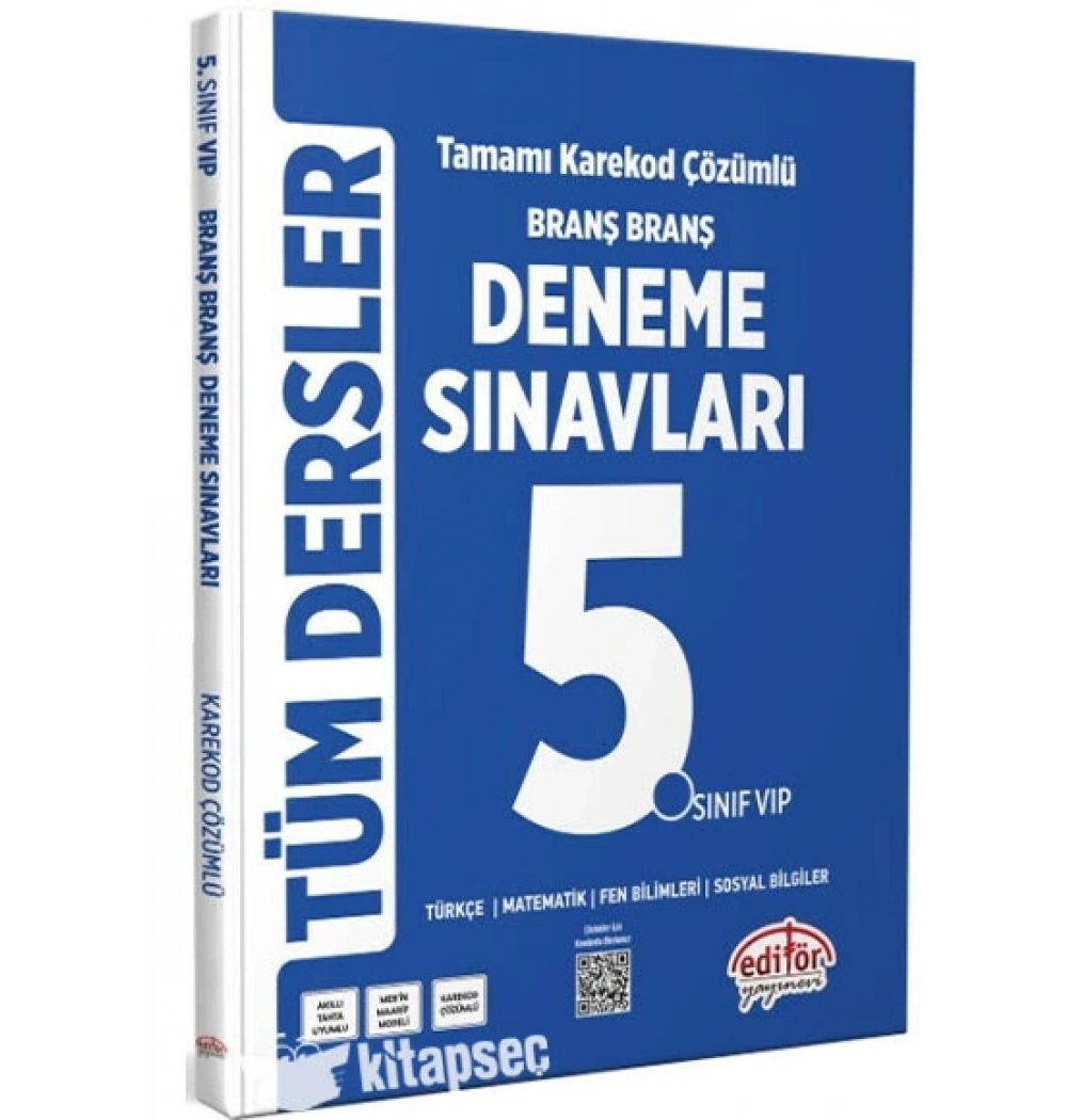 EDİTÖR 5.SINIF VIP TÜM DERSLER BRANŞ DENEME SINAVLARI