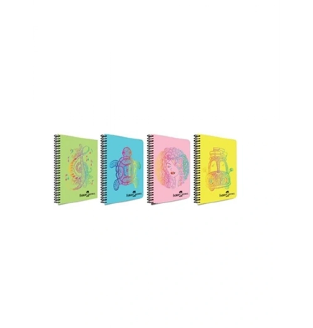 Faber Castell Defter Faces Pp Kapak Spiralli 100 Yaprak Kareli 5075000493000