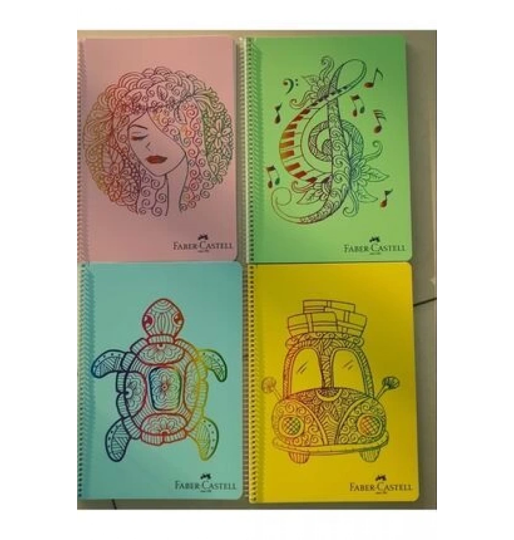 Faber Castell Defter Faces Pp Kapak Spiralli 80 Yaprak Kareli 5075000491000