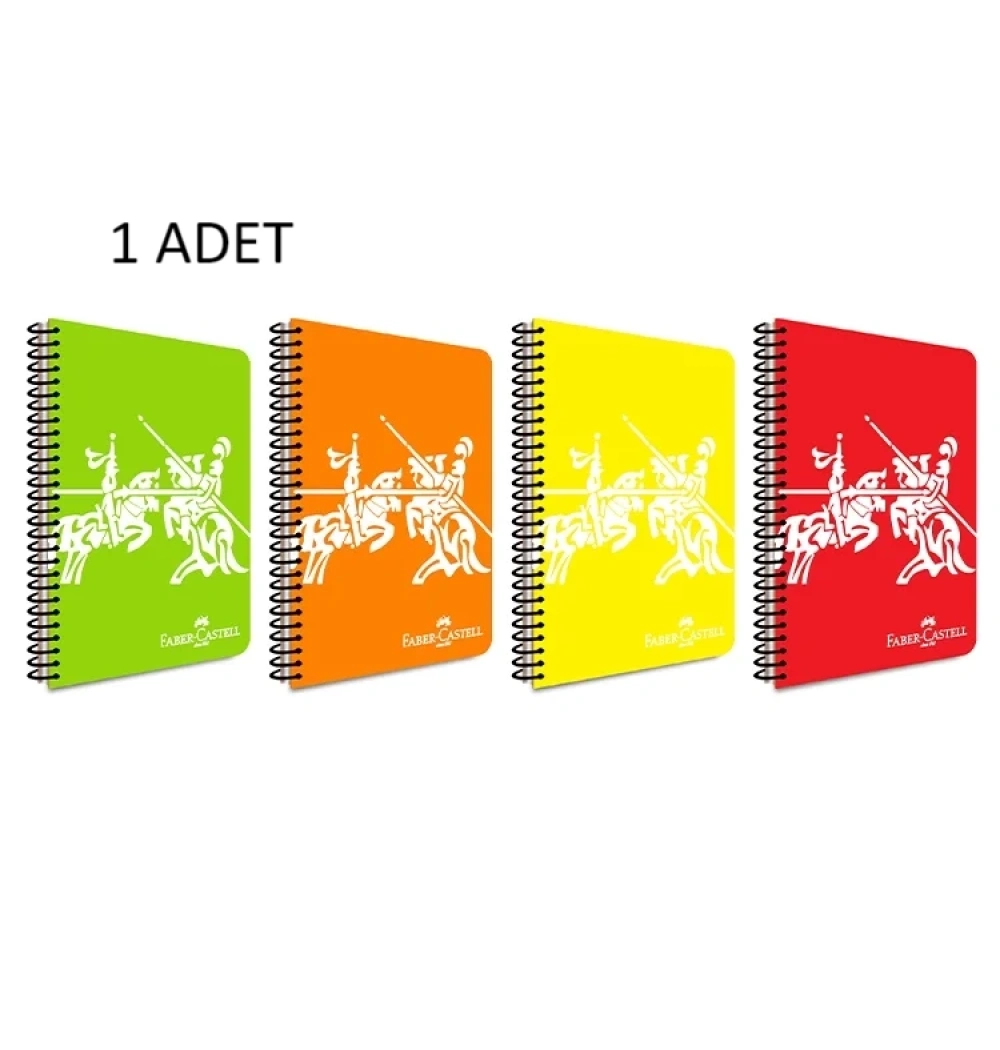 Faber Castell Defter Knights Neon Pp Kapak Spiralli 100 Yaprak Kareli 5075000455000