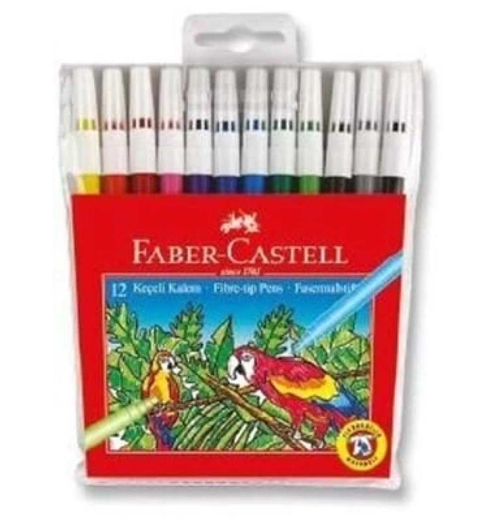 Faber Keçeli Kalem 12 Renk Poşet Ambalaj 5067155130