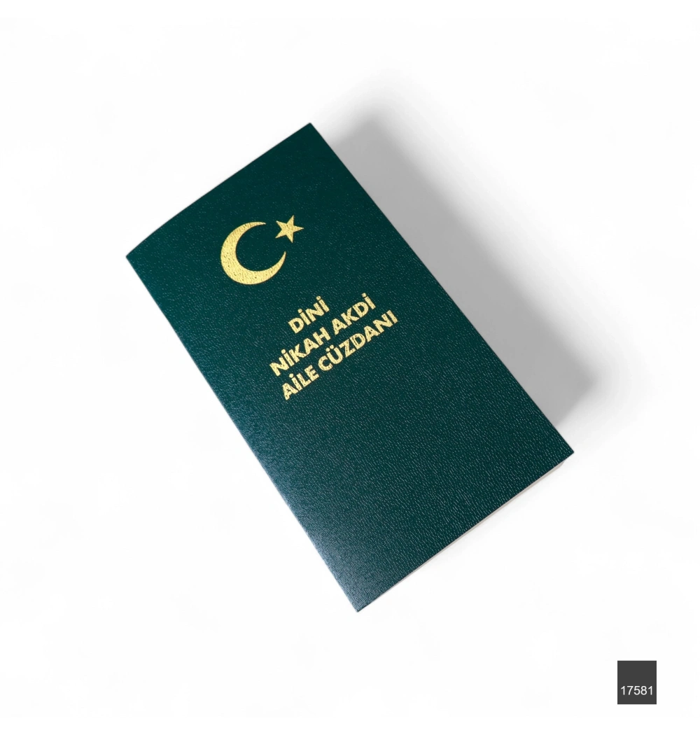 FN 12x21,5 Tel Dikiş Dini Nikah Akdi Aile Cüzdanı Defteri