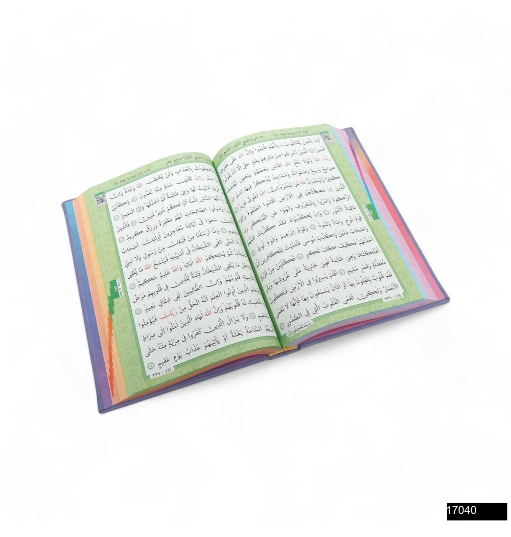 FN Orta Boy Bilgisayar Hatlı Arapça Gökkuşağı Tepe Varaklı Termo Deri Kuran-ı Kerim