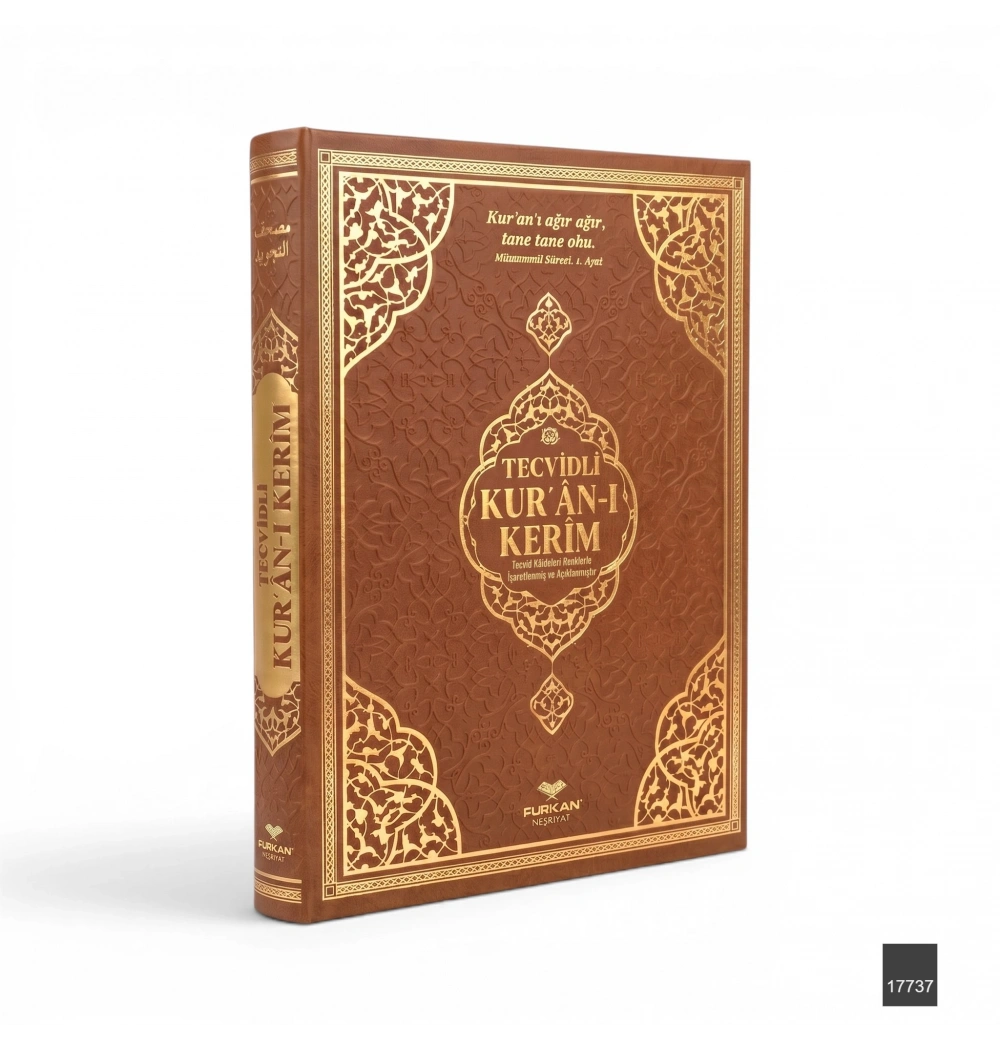 Furkan 17741 Cami Boy Tecvidli Kuranı Kerim Termo Deri Cilt Taba Renkli