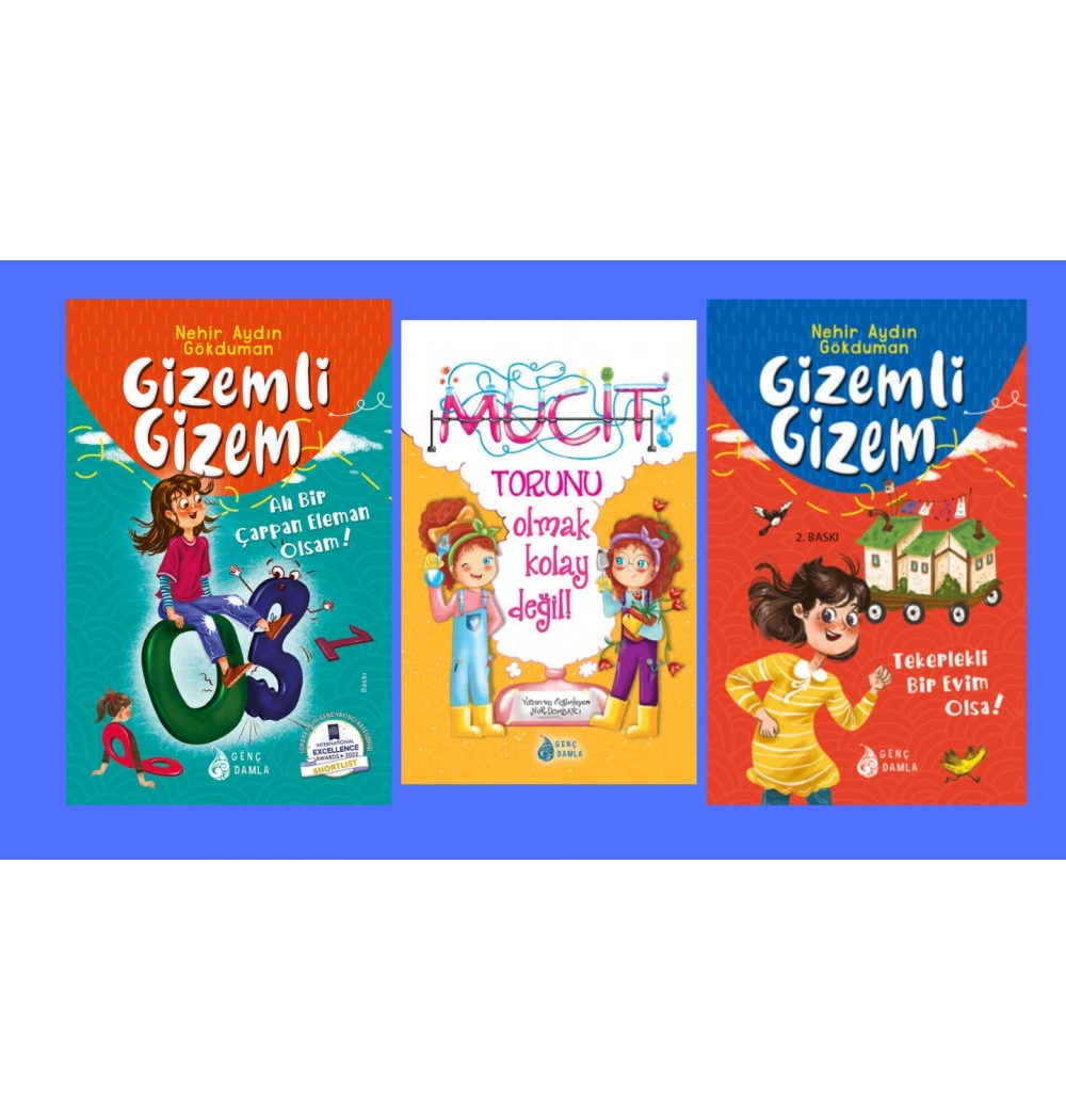 Gizemli Gizem 2 Kitap Nehir A.Gökduman- Mucit Torunu Olmak Nur Dombaycı Seti 3 Kitap Damla