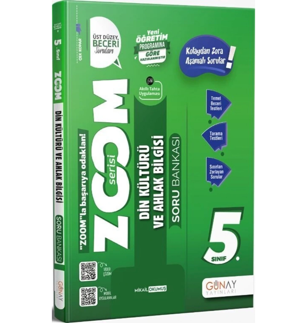Günay 5.Sınıf Din Kültürü Ahlak Bilgisi Soru Bankası Zoom Serisi