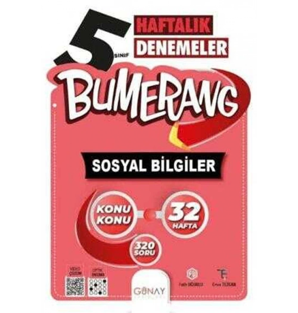 Günay 5.Sınıf Sosyal Bilgiler 32 Haftalık Denemeler Bumerang