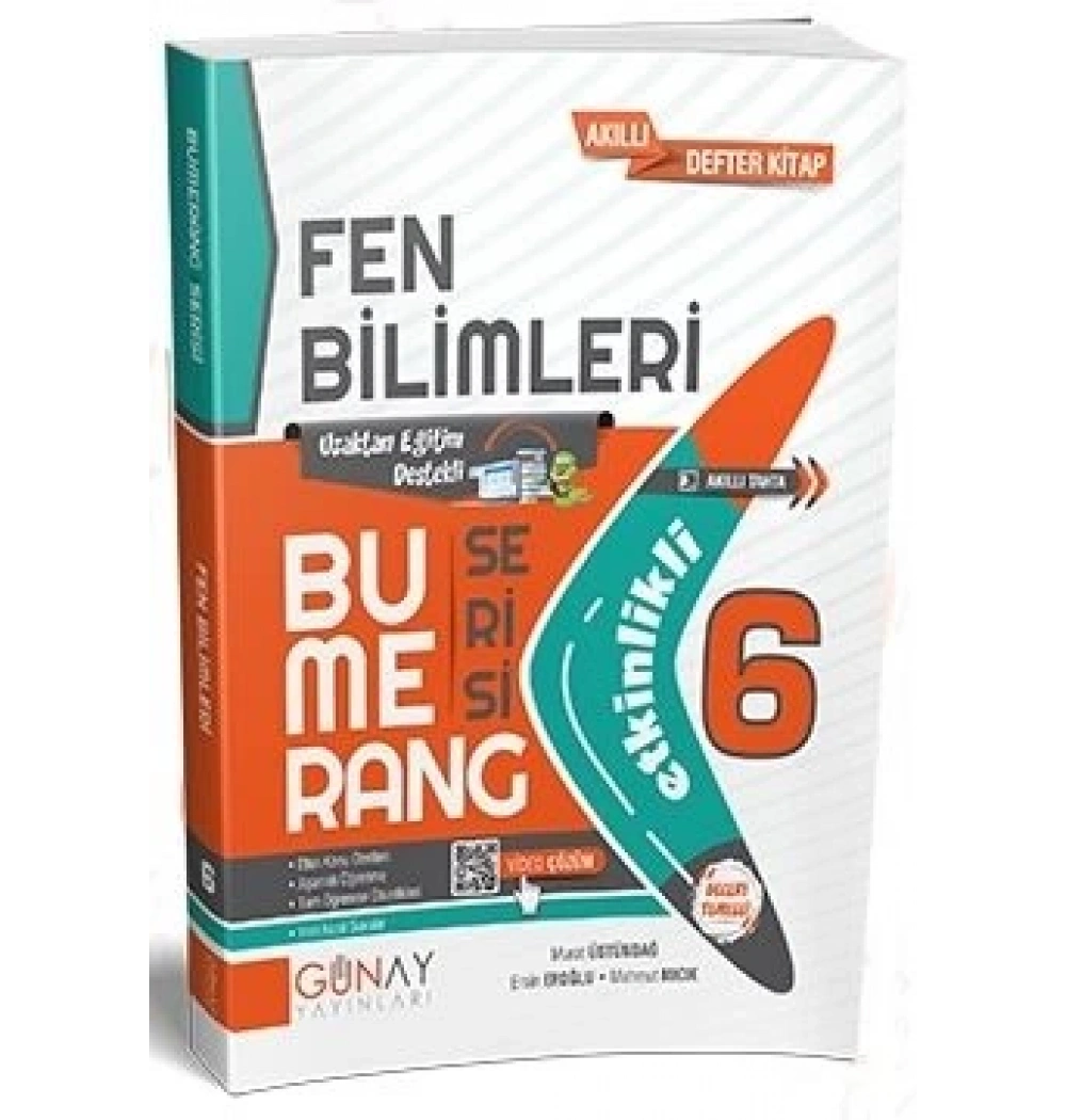 Günay 6.Sınıf Bumerang Fen Bilimleri Akıllı Defter Kitap