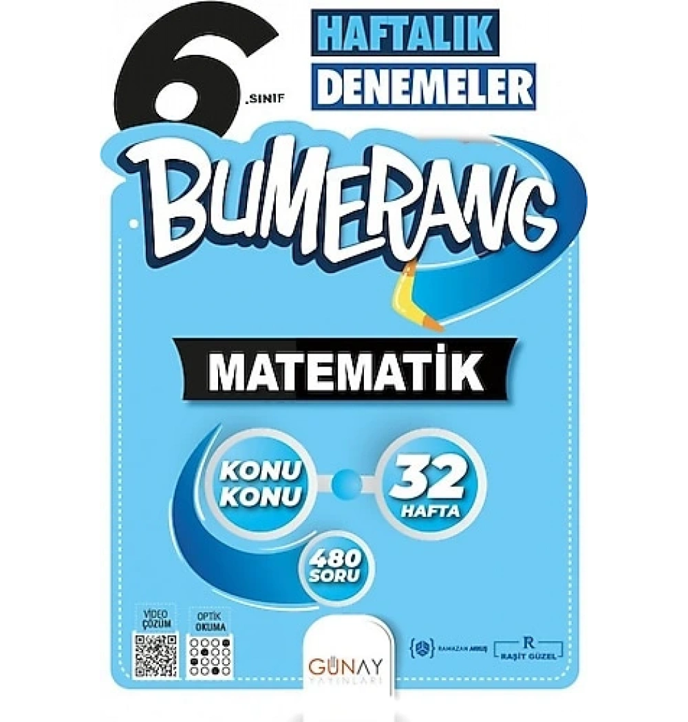 Günay 6.Sınıf Matematik Bumerang 32 Haftalık Denemeler