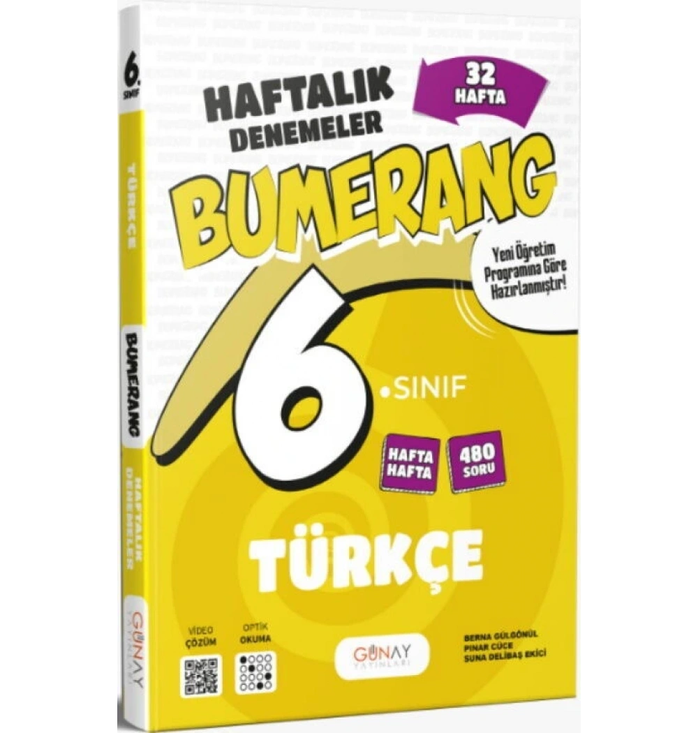 Günay 6.Sınıf Türkçe 32 Haftalık Deneme bumerang