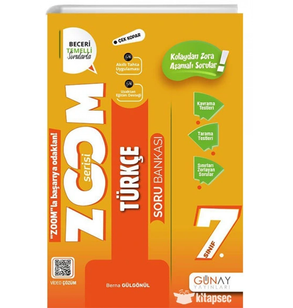 Günay 7.Sınıf Türkçe Soru Bankası Zoom Serisi