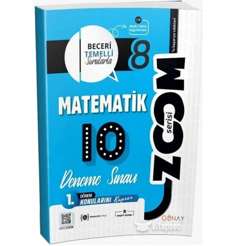 Günay 8.Sınıf 1.Dönem Matematik 10 Deneme