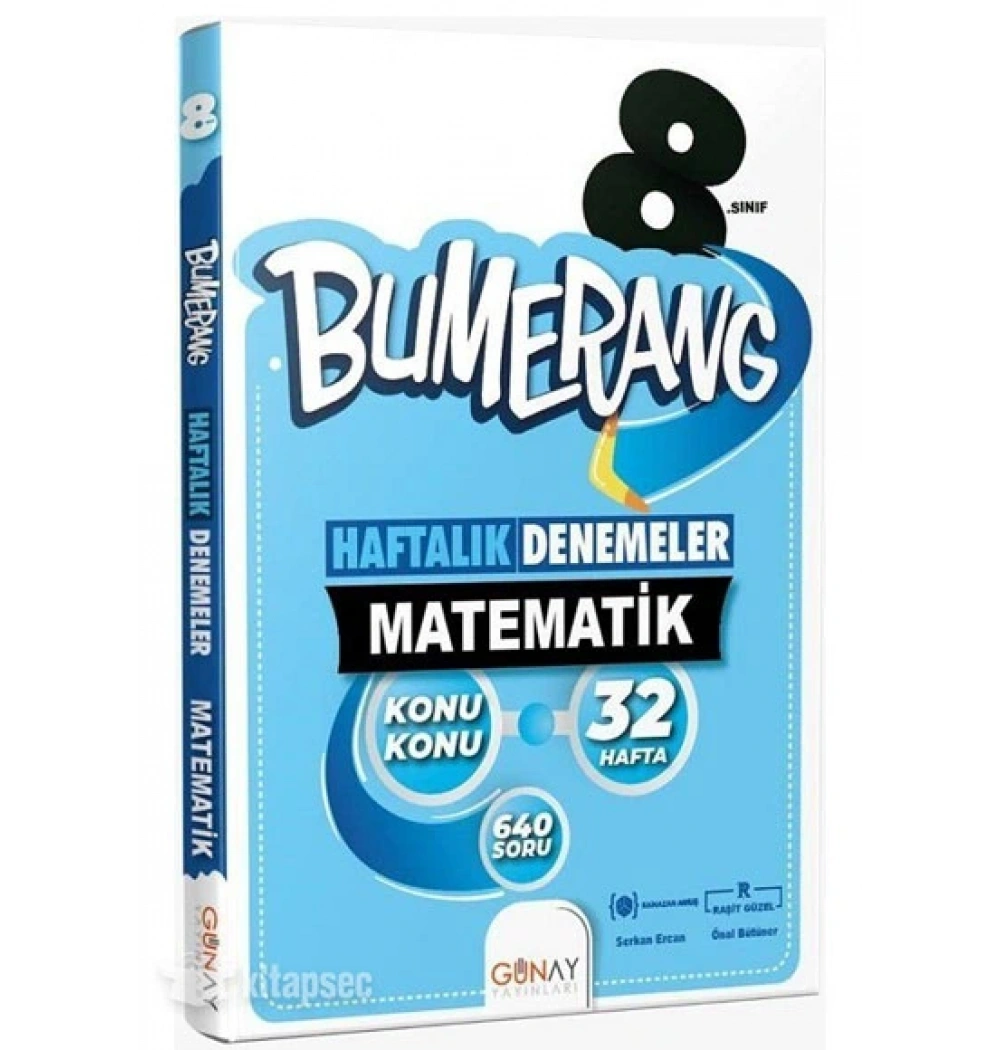 Günay 8.Sınıf Matematik 32 Haftalık Denemeler Bumerang