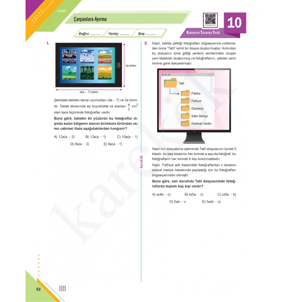 HER KAZANIMDAN BİR SORU TYT MATEMATİK KAREKÖK