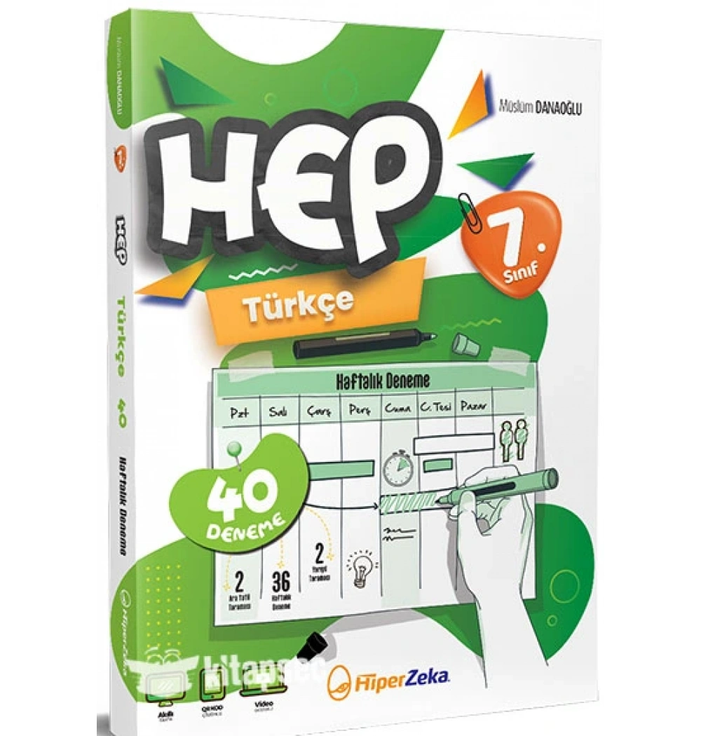Hiperzeka 7.Sınıf Hep Türkçe 40 Deneme