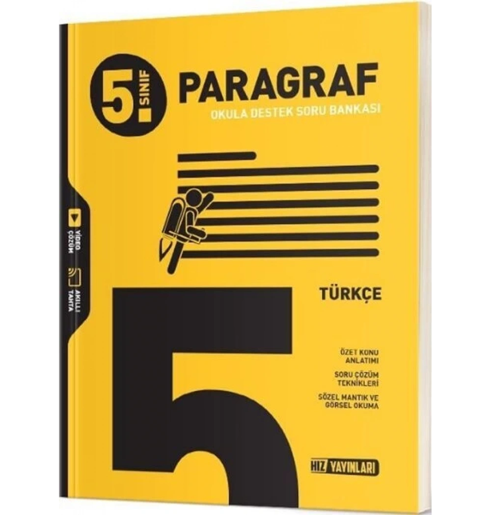 Hız 5.Sınıf Türkçe Paragraf Okula Destek Soru Bankası