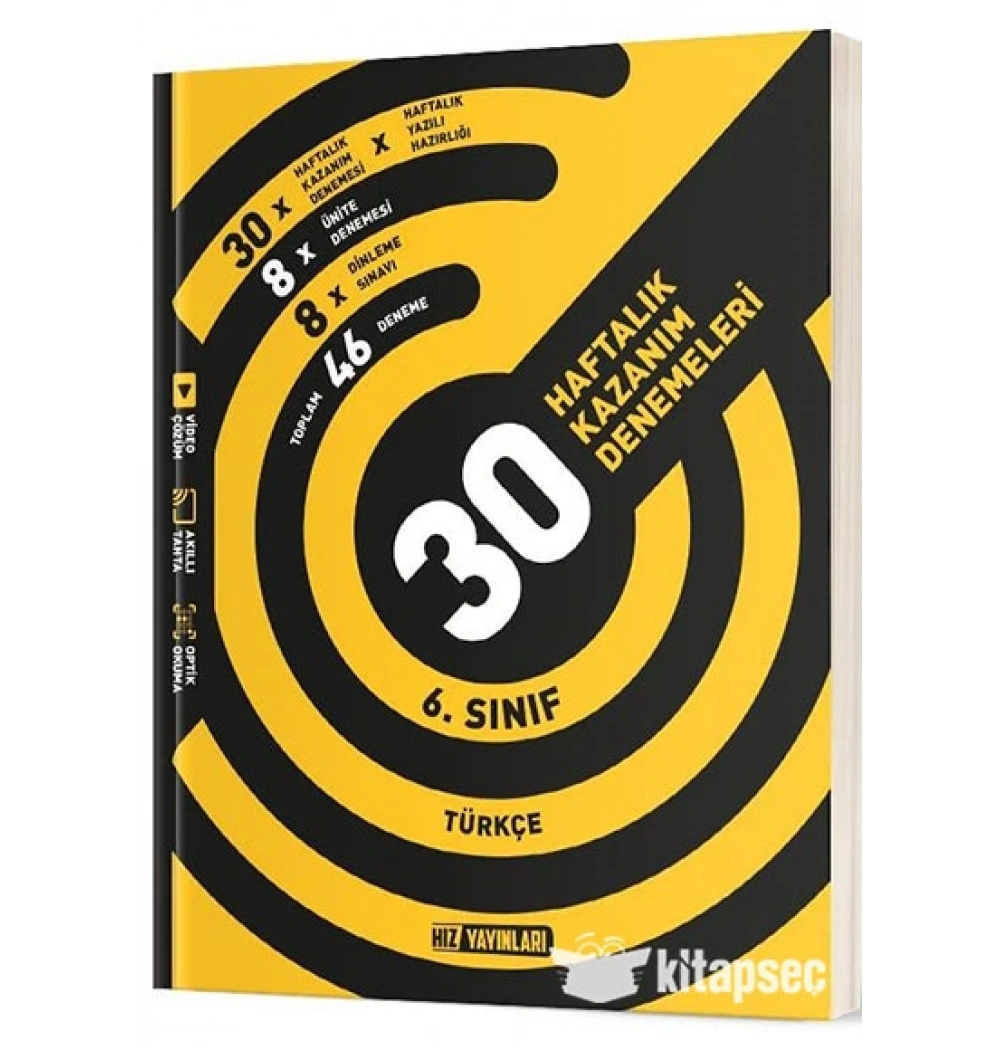 Hız 6. Sınıf Türkçe 30 Haftalık Deneme