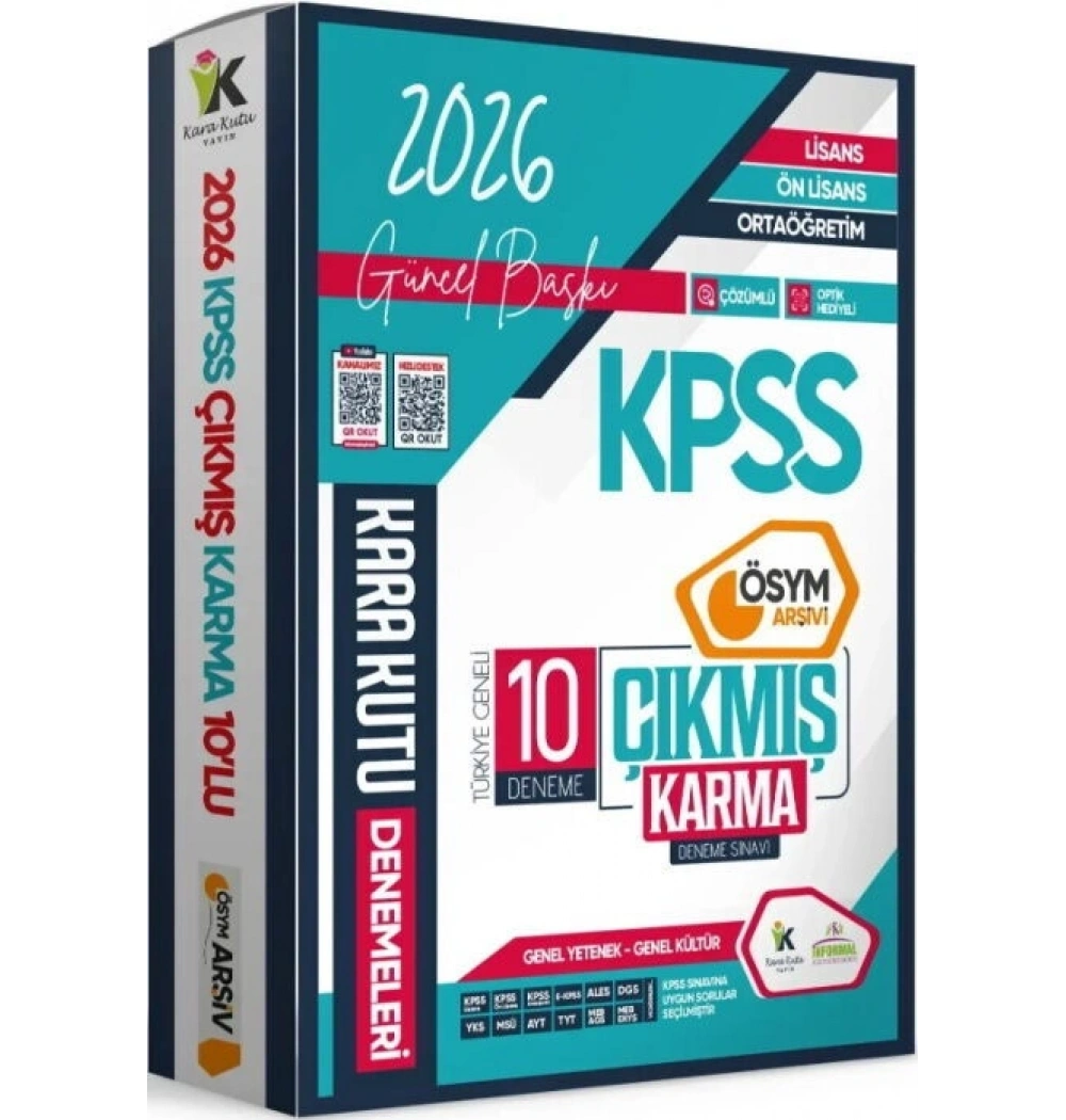 İnformal Kpss Lisans Önlisans Ortaöğretim Gk Gy Ösym Çıkmış Karma 10 Deneme
