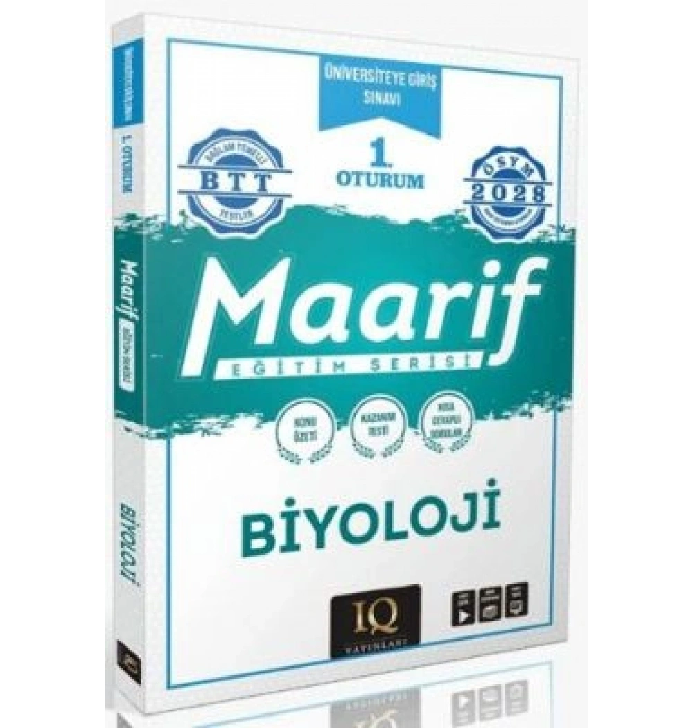 Iq Üniversite Giriş Sınavı 1.Oturum Biyoloji Maarif Eğitim Serisi