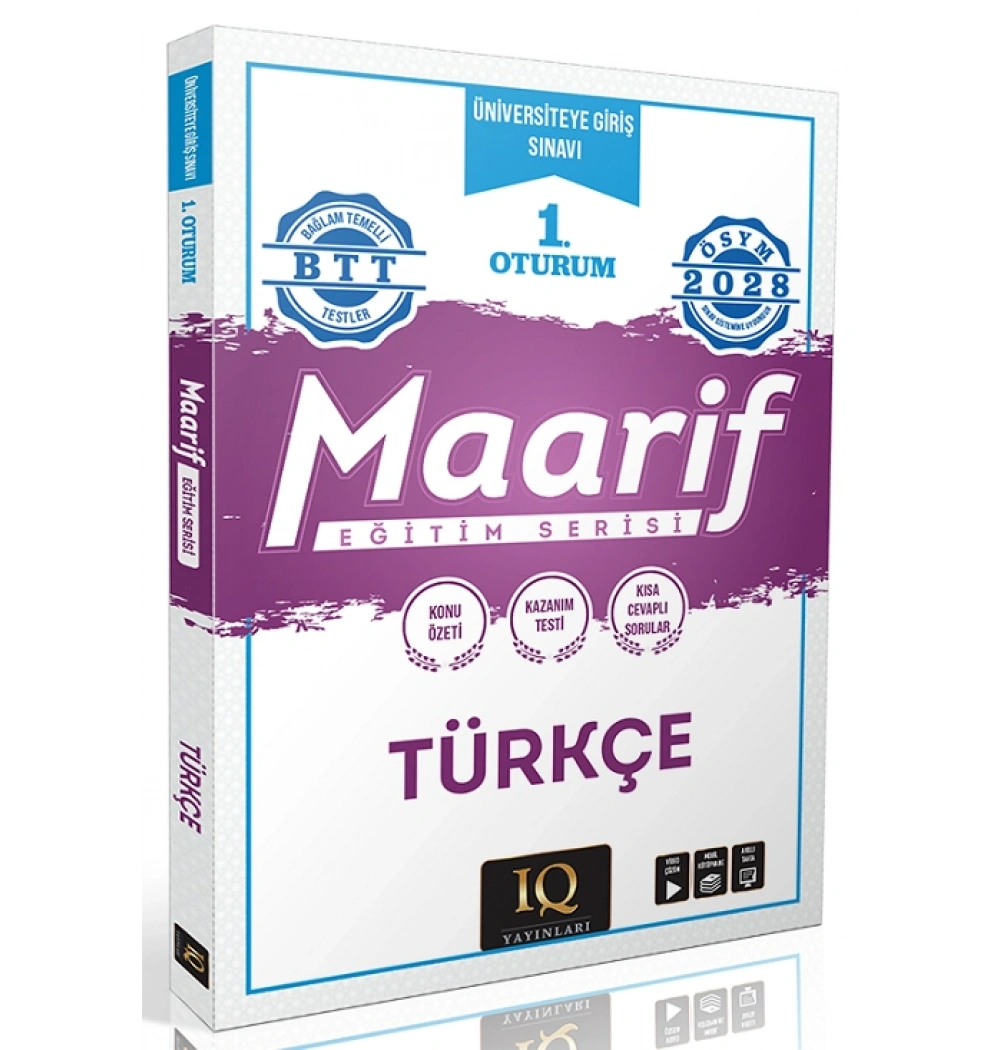 Iq Üniversiteye Giriş Sınavı 1.Oturum Türkçe Maarif Eğitim Serisi