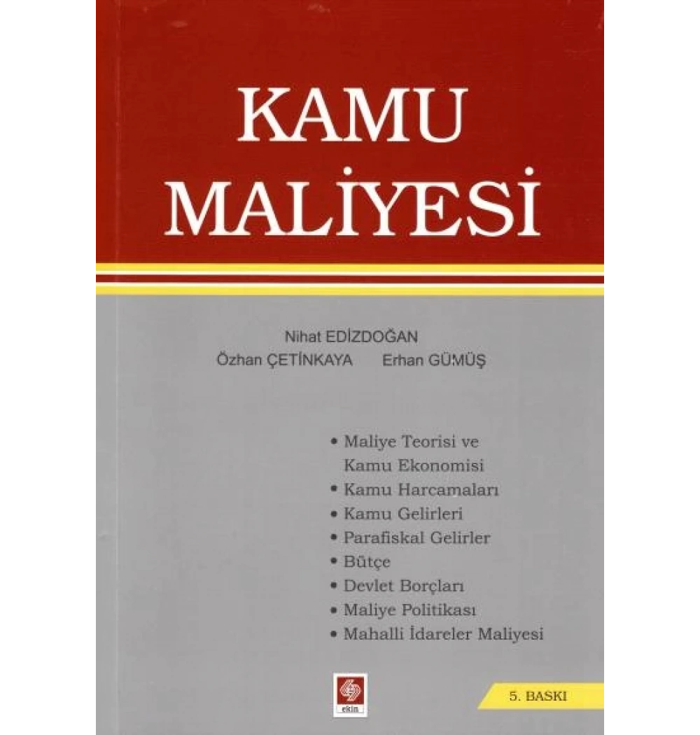 Kamu Maliyesi. Nihat Edizdoğan Ekin