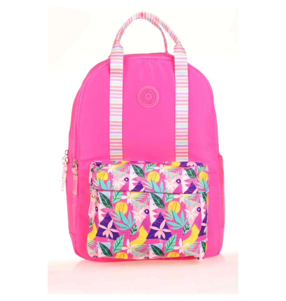 KAUKKO DOUBLE STRIPE SIRT ÇANTASI (PINK) K1762 KARINCA ÇANTA