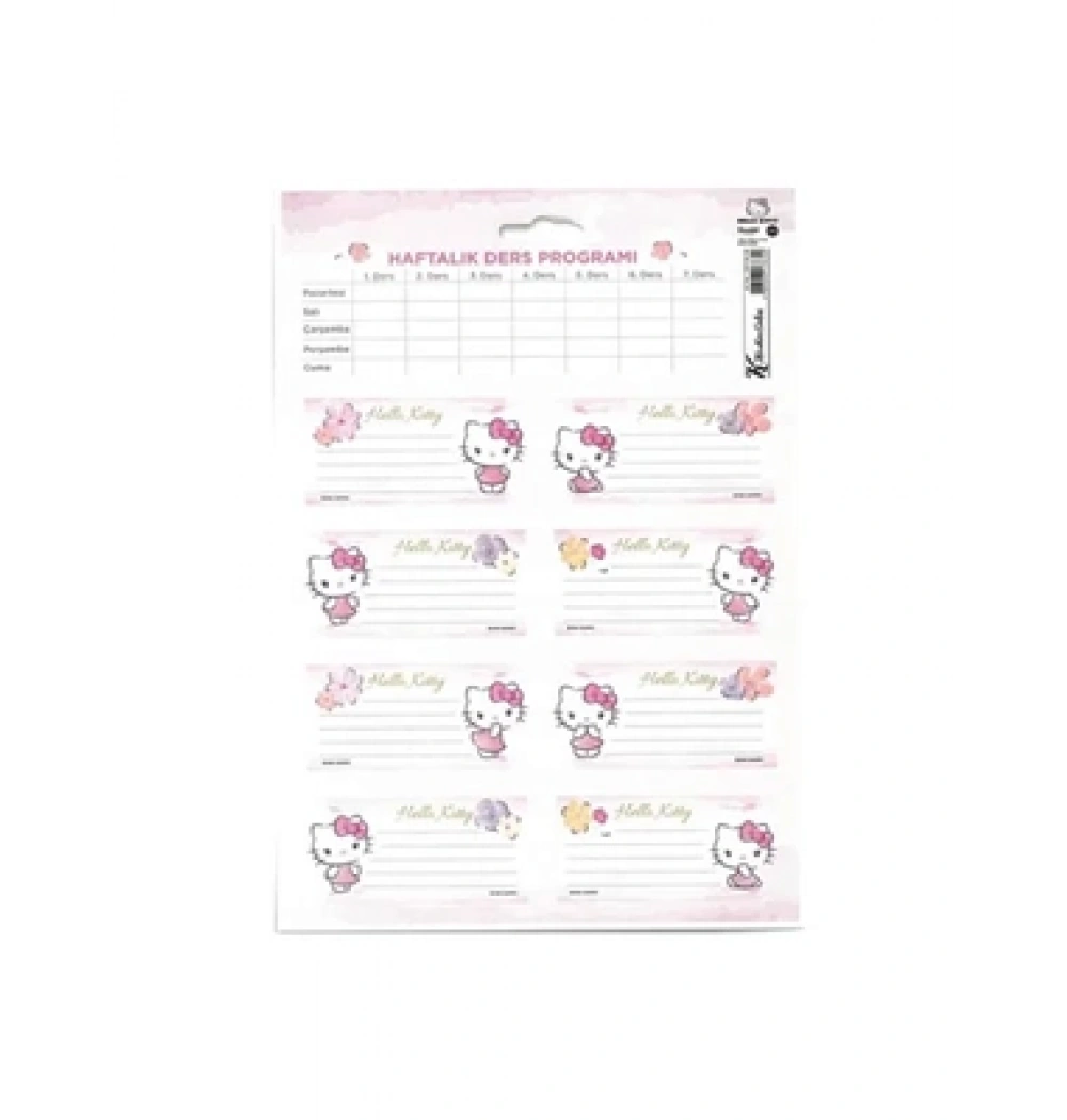 Keskin COLOR Hello kıtty and friens Ders Programlı 3Lü Etiket 220130-13