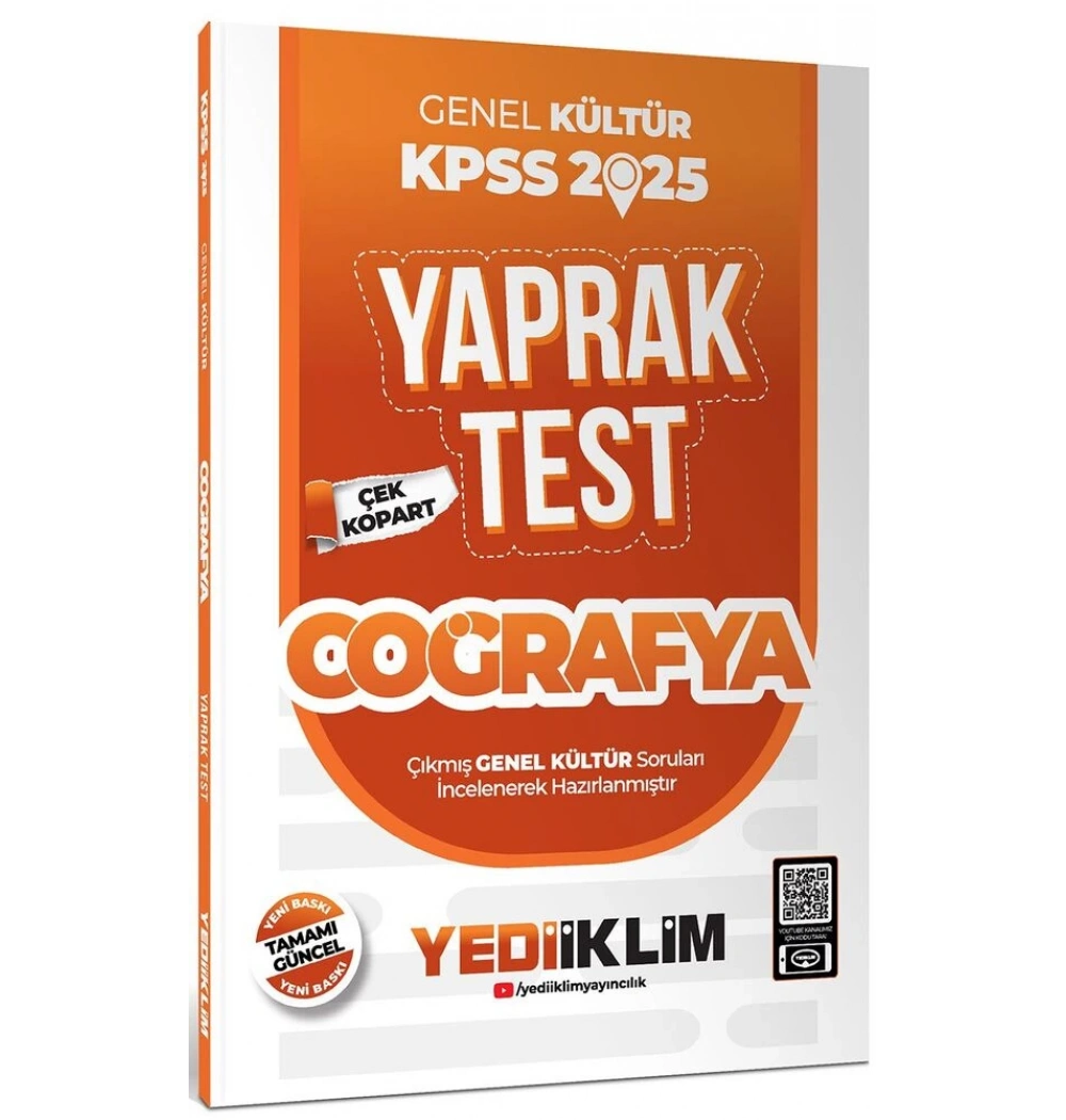 Kpss 2025 Gk Coğrafya Yaprak Test Yediiklim