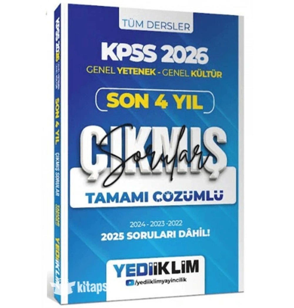 KPSS 2026 GK GY SON 4 YIL ÇIKMIŞ SORULAR YEDİİKLİM