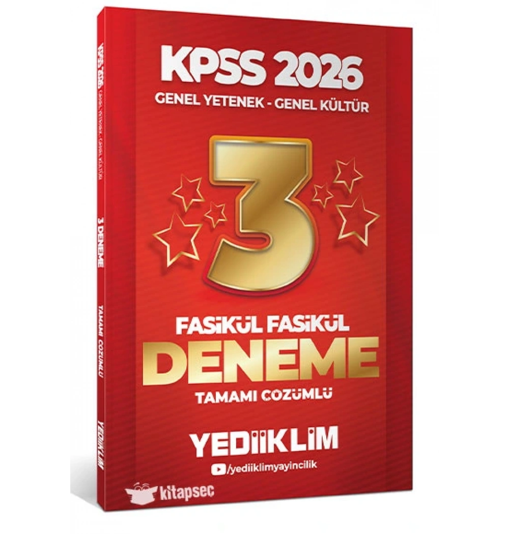 KPSS 2026 GY GK 3 ÇÖZÜMLÜ DENEME YEDİİKLİM