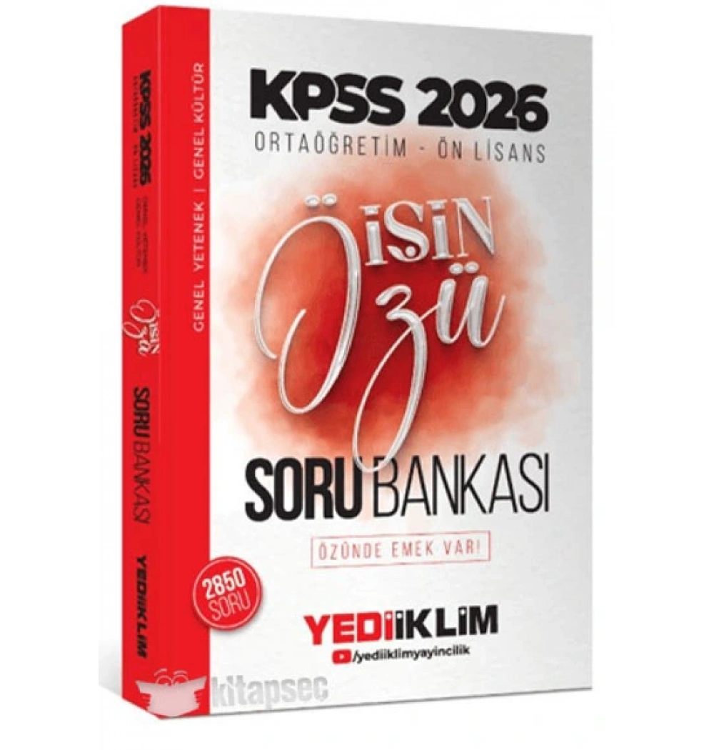 Kpss 2026 Ortaöğretim Önlisans Soru Bankası İşin Özü Yediiklim