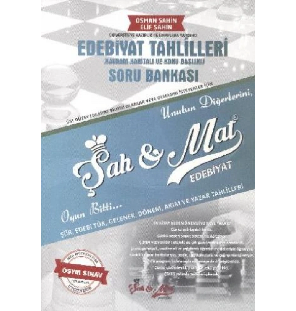 Kpss Edebiyat Tahlilleri Şah Mat