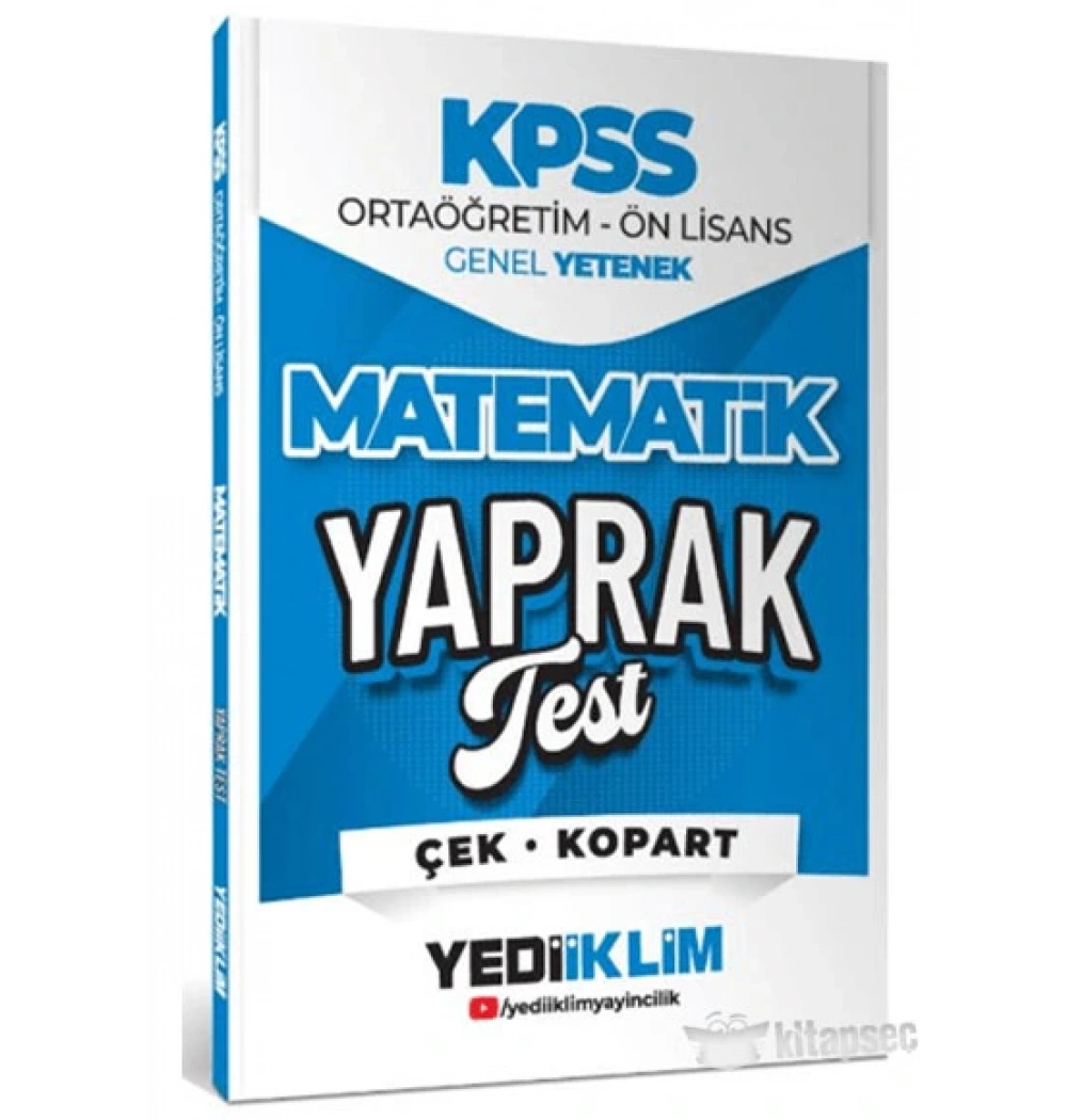 Kpss Ortaöğretim Önlisans Gy Matematik Yaprak Test Yediiklim