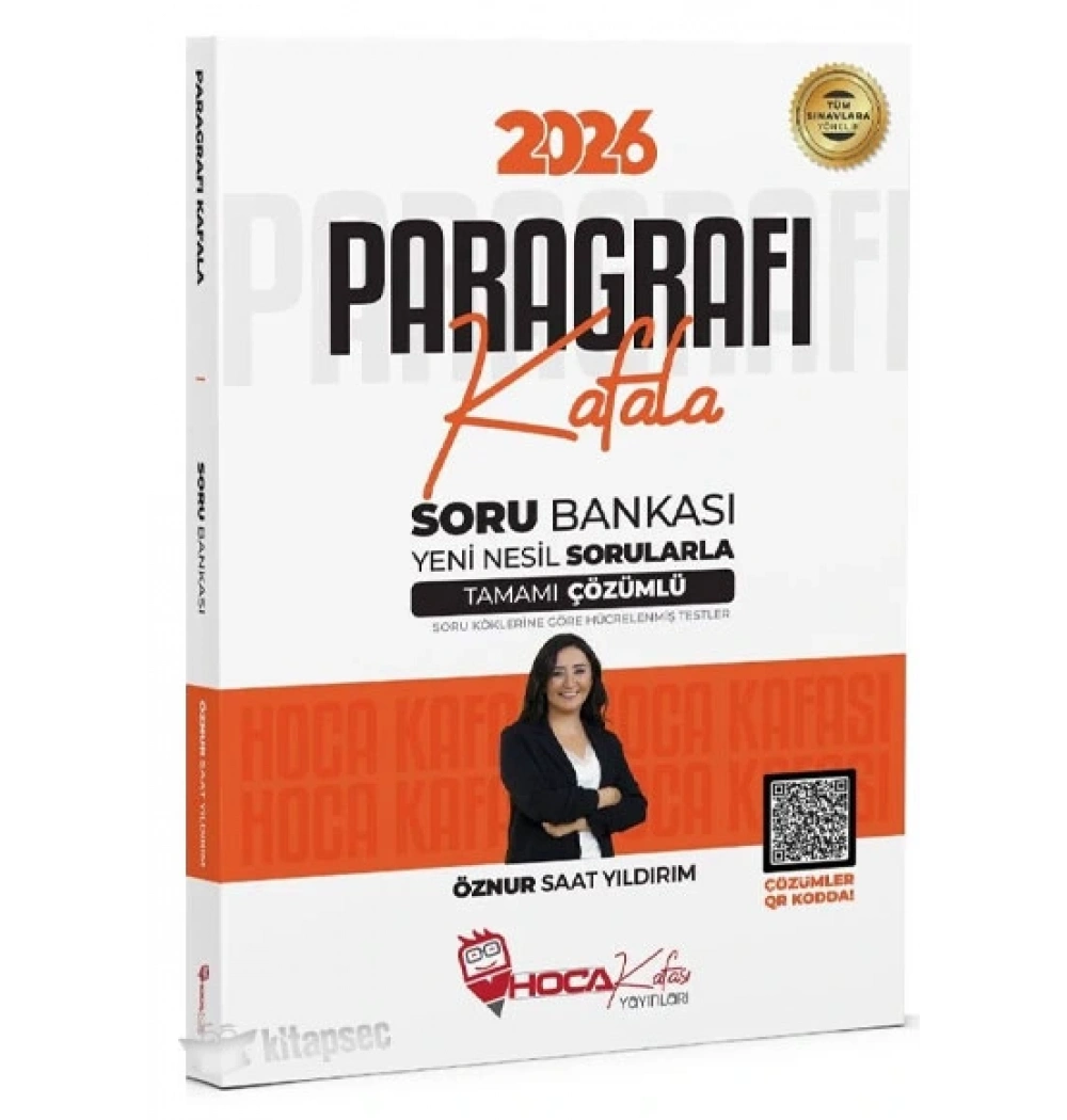 KPSS TYT ALES DGS PARAGRAF KAFALA ÇÖZÜMLÜ SORU BANKASI HOCA KAFASI