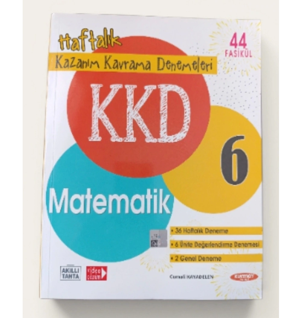 Kurmay 6.Sınıf Matematik Haftalık Kazanım Kavrama Denemeleri 44 Fasikül