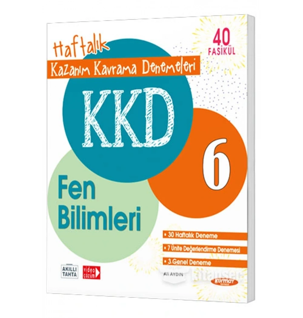 Kurmay 6.Sınıf Fen Bilimleri Haftalık Kazanım Kavrama Denemeleri 40 Fasikül