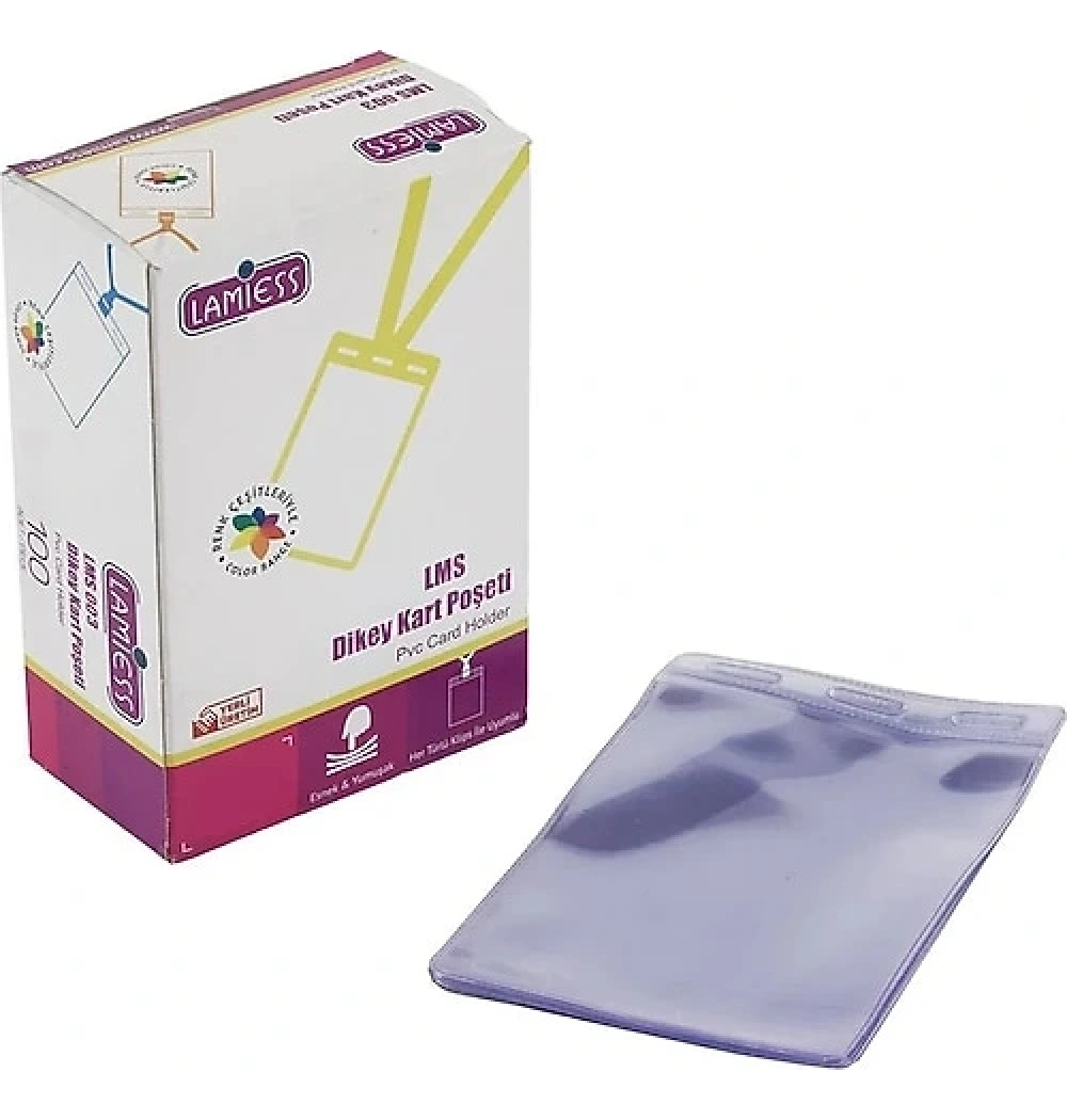 Lamies Lms 010 Dikey Pvc Kart Poşeti Şeffaf 80X100