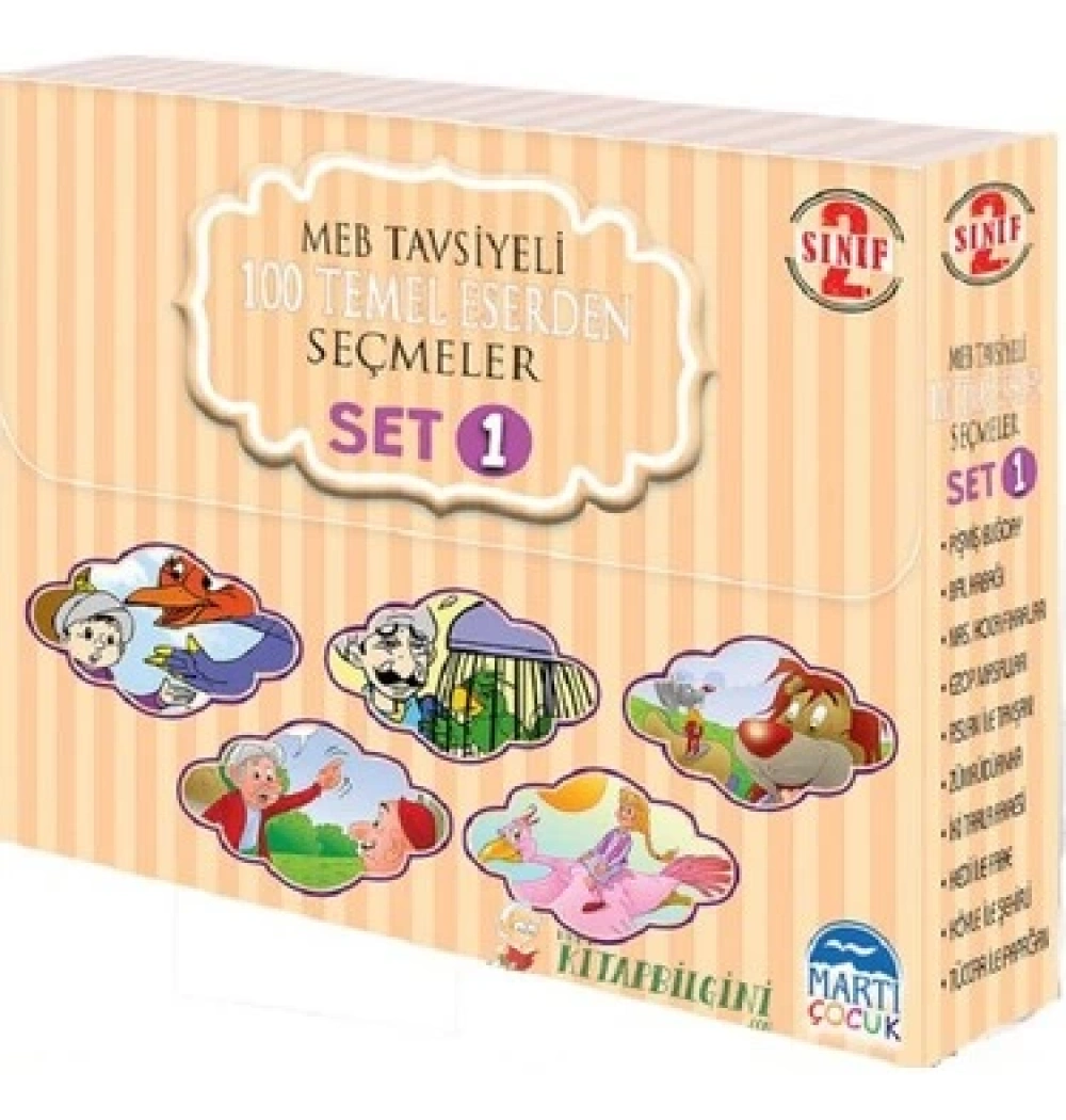 Martı 2.Sınıf 100 Temel Eserden Seçmeler 10 Kitap Set-1