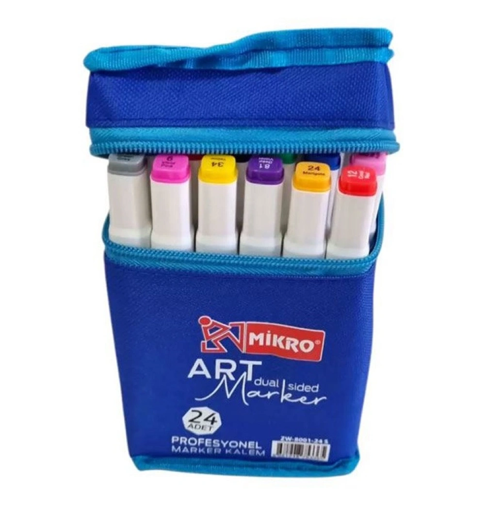 Mikro 24lü Çift Taraflı Marker Kalem Zw-8001-24S