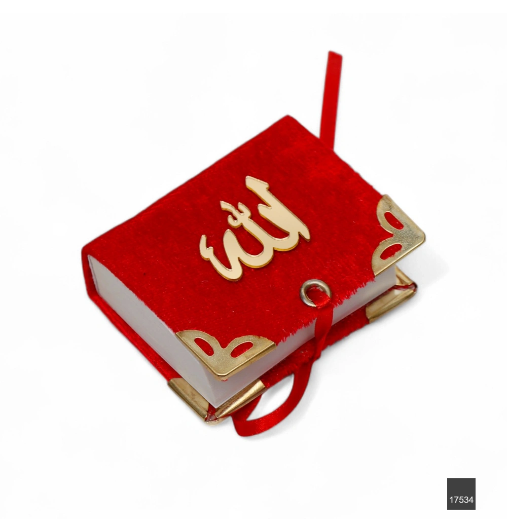 Mikro Boy Kadife Kaplamalı Asetat Kutulu Kuranı Kerim